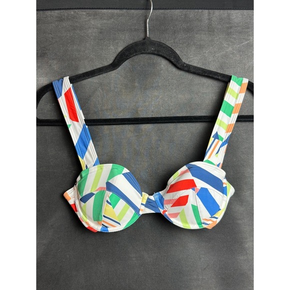 SOLID & STRIPED Other - Solid & Striped Bikini Top Multicolor Geometric Abstract Underwire Swimwear S